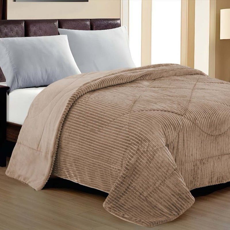 Coberdrom Canelado Plush – Manta Plush com Textura - Lora Enxovais