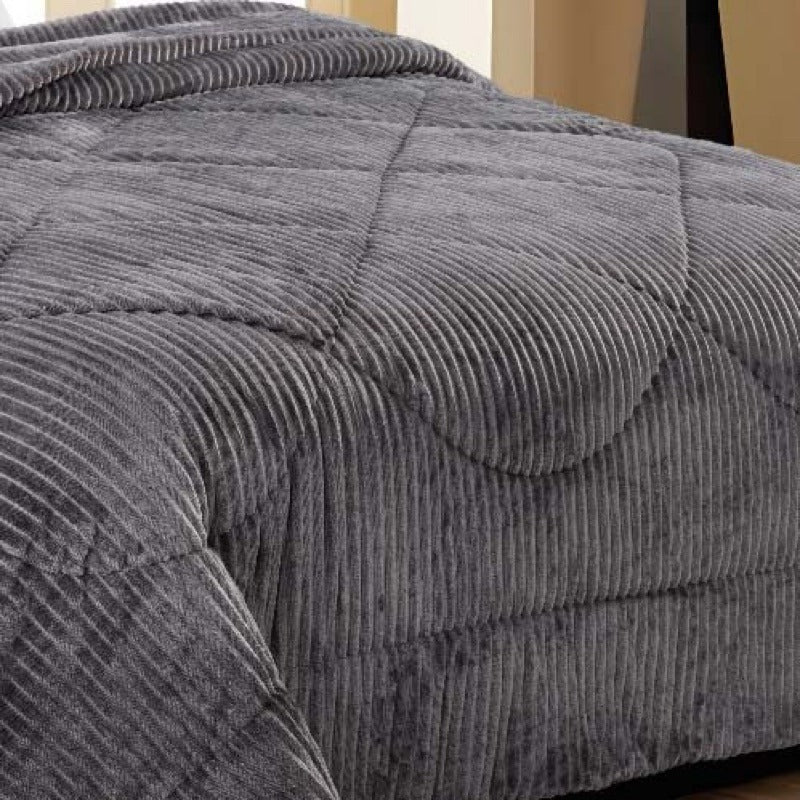 Coberdrom Canelado Plush – Manta Plush com Textura - Lora Enxovais