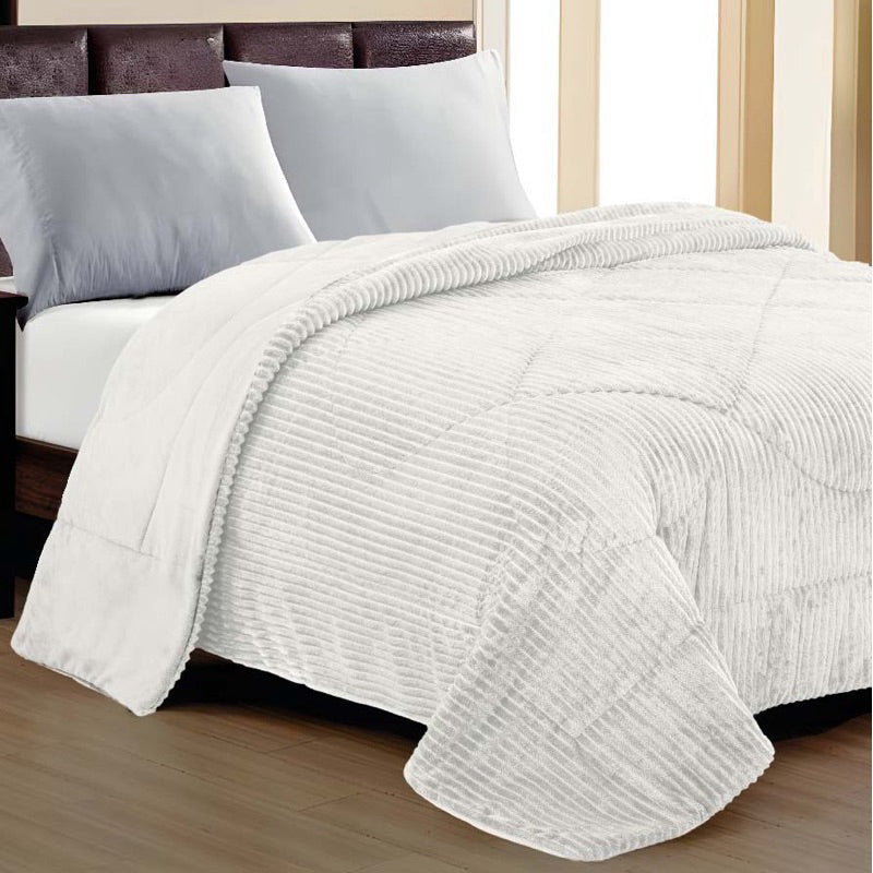 Coberdrom Canelado Plush – Manta Plush com Textura - Lora Enxovais