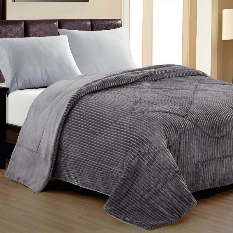 Coberdrom Canelado Plush – Manta Plush com Textura - Lora Enxovais