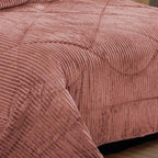 Coberdrom Canelado Plush – Manta Plush com Textura - Lora Enxovais