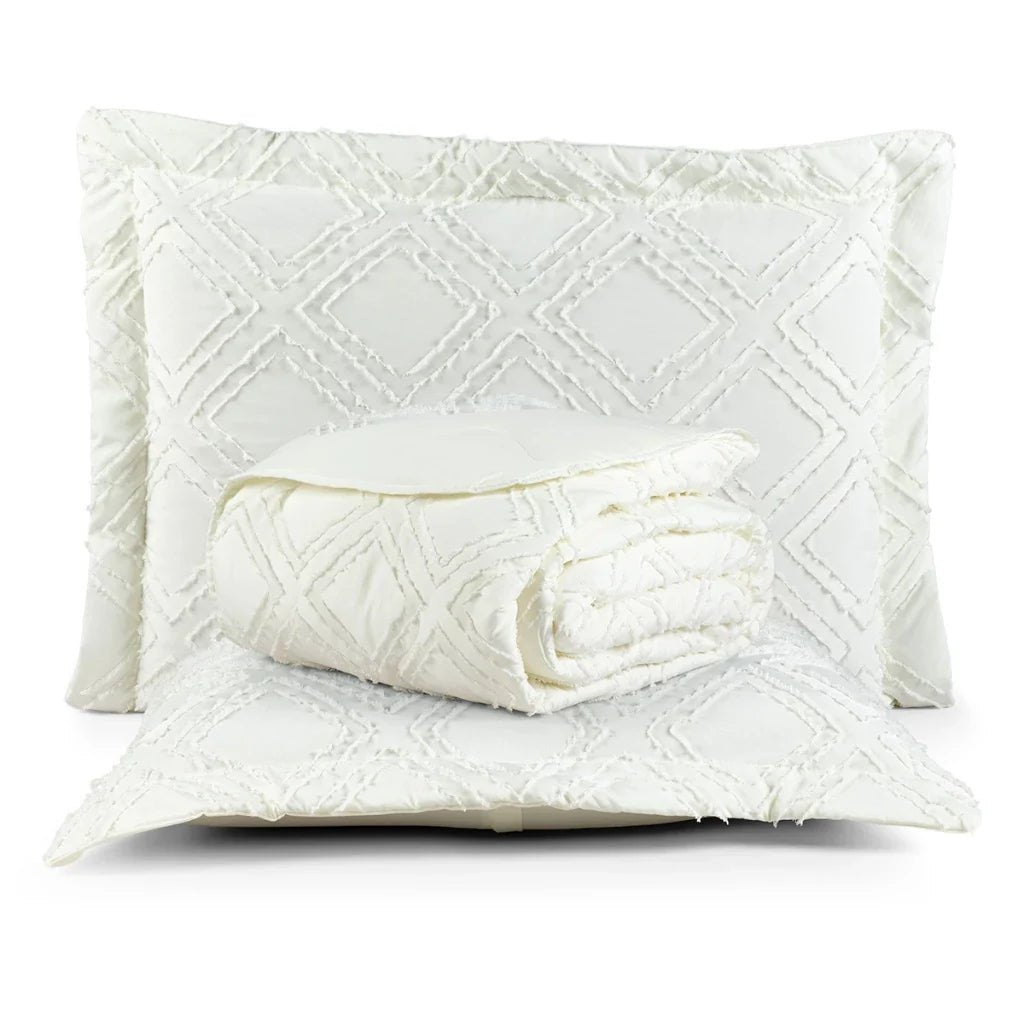 Cobre Leito 300 Fios Dupla Face 3 peças Boho - Lora Enxovais