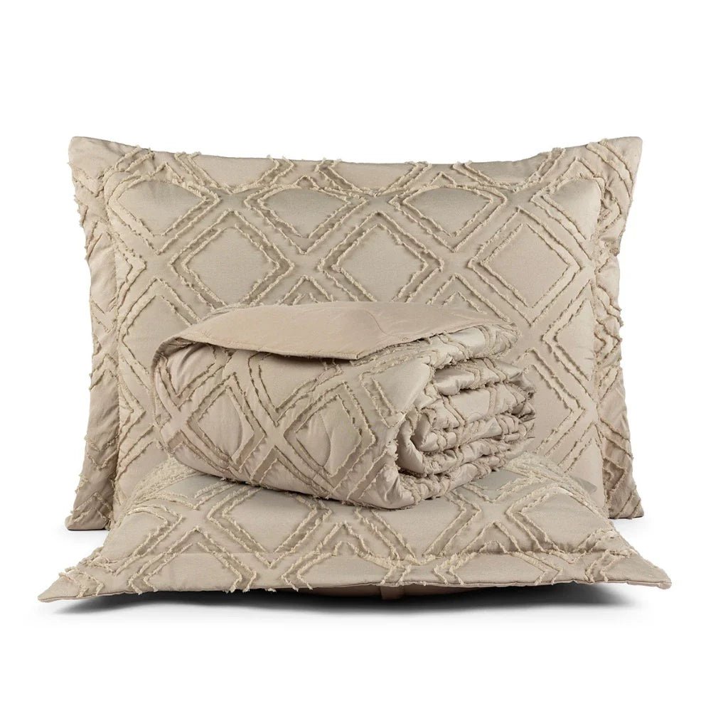 Cobre Leito 300 Fios Dupla Face 3 peças Boho - Lora Enxovais