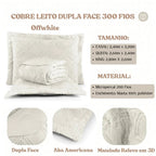 Cobre Leito 300 Fios Dupla Face 3 peças Boho - Lora Enxovais