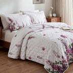 Cobre-Leito Garden Estampado Percal 300 Fios | 03 Peças - Lora Enxovais