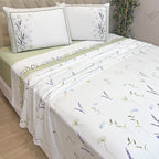 Jogo Cama 200 Fios C/ Estampa Aplicada Floral Buquê 04 Peças - Lora Enxovais