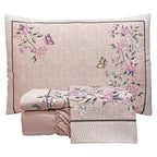 Jogo Cama 200 Fios C/ Estampa Aplicada Floral Buquê 04 Peças - Lora Enxovais