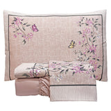 Jogo Cama 200 Fios C/ Estampa Aplicada Floral Buquê 04 Peças - Lora Enxovais