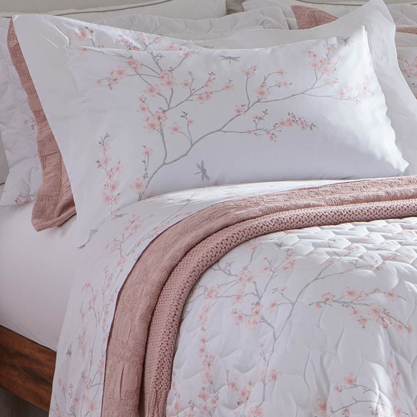 Jogo de Cama Flor de Cerejeira - 7 Peças - Lora Enxovais