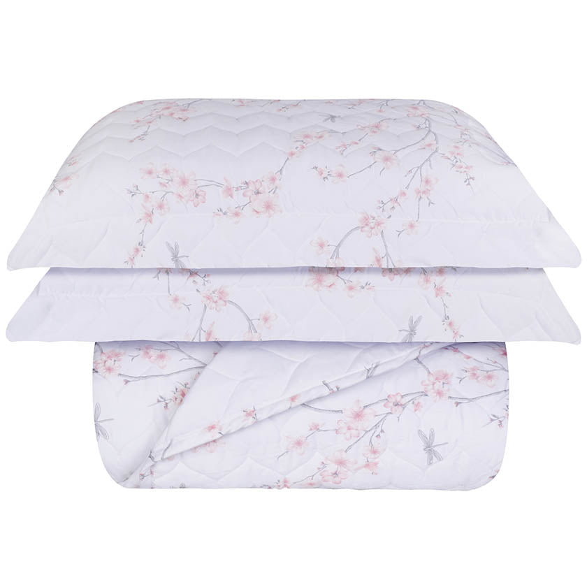 Jogo de Cama Flor de Cerejeira - 7 Peças - Lora Enxovais