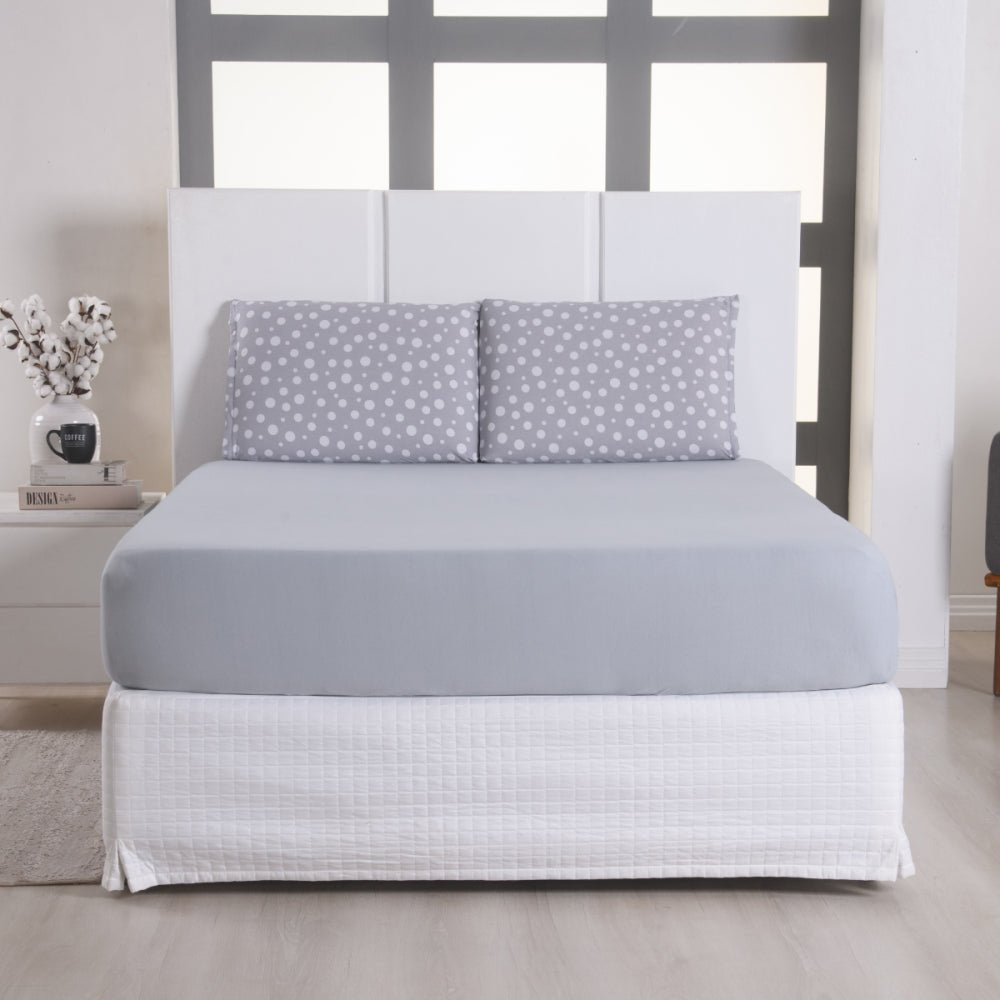 Jogo de Lençol Versalhes Poá – 03 Peças 100% algodão - Lora Enxovais