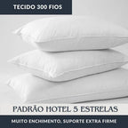 Kit 2 Travesseiro Extra Firme Hotel Collection Fibra Siliconada Premium - Lora Enxovais