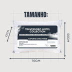Kit 2 Travesseiro Extra Firme Hotel Collection Fibra Siliconada Premium - Lora Enxovais