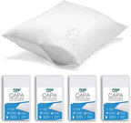 Kit 4 Capas de Travesseiro Nap Home Impermeável - Não faz ruído - 200 Fios 50x70cm Branco - Lora Enxovais