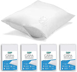 Kit 4 Capas de Travesseiro Nap Home Impermeável - Não faz ruído - 200 Fios 50x70cm Branco - Lora Enxovais