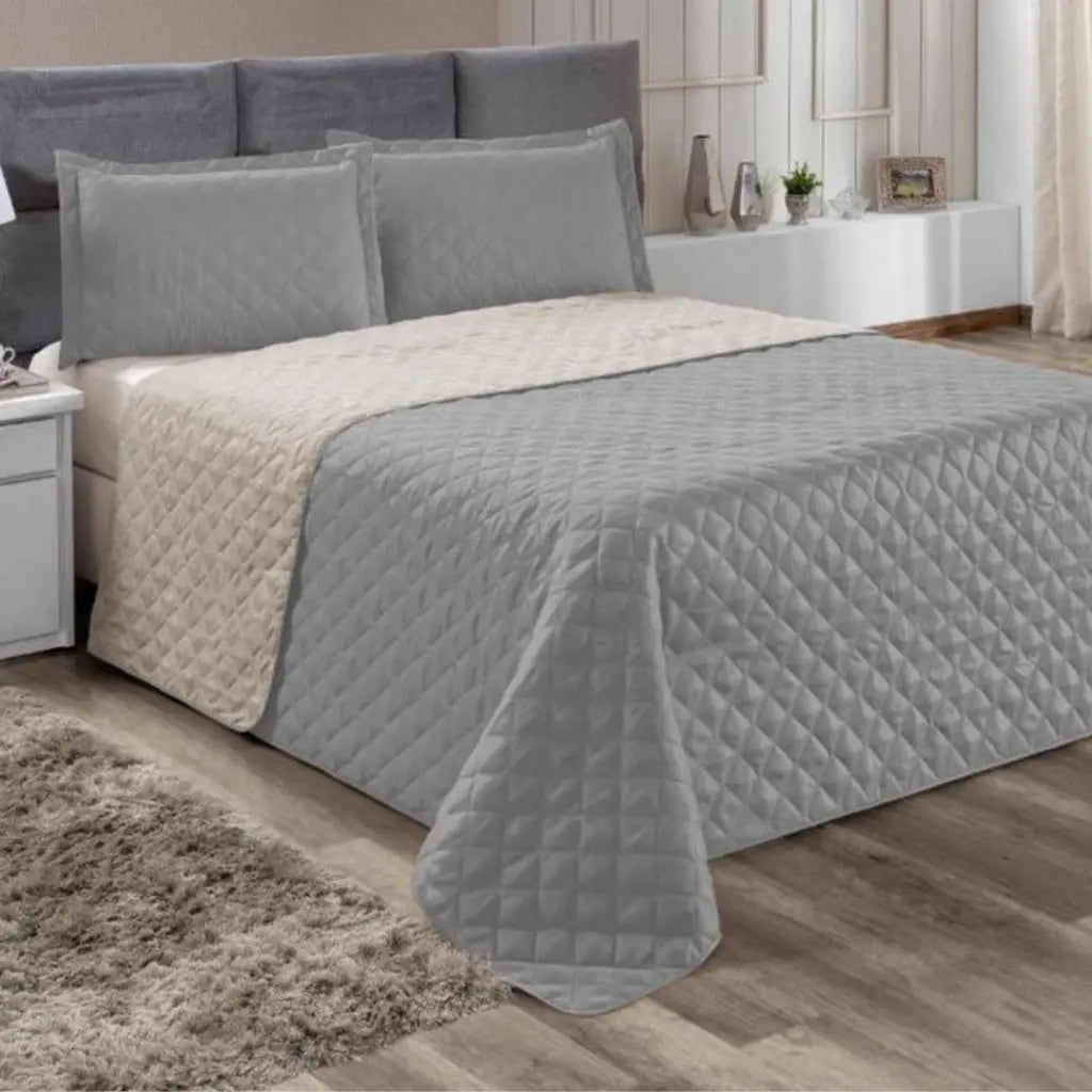 Kit Cobre Leito 3 Peças 400 Fios Matelado Dupla Face - Lora Enxovais