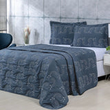 Kit Cobre Leito Bordado Mistral 3 Peças 100% Algodão Luxo - Lora Enxovais