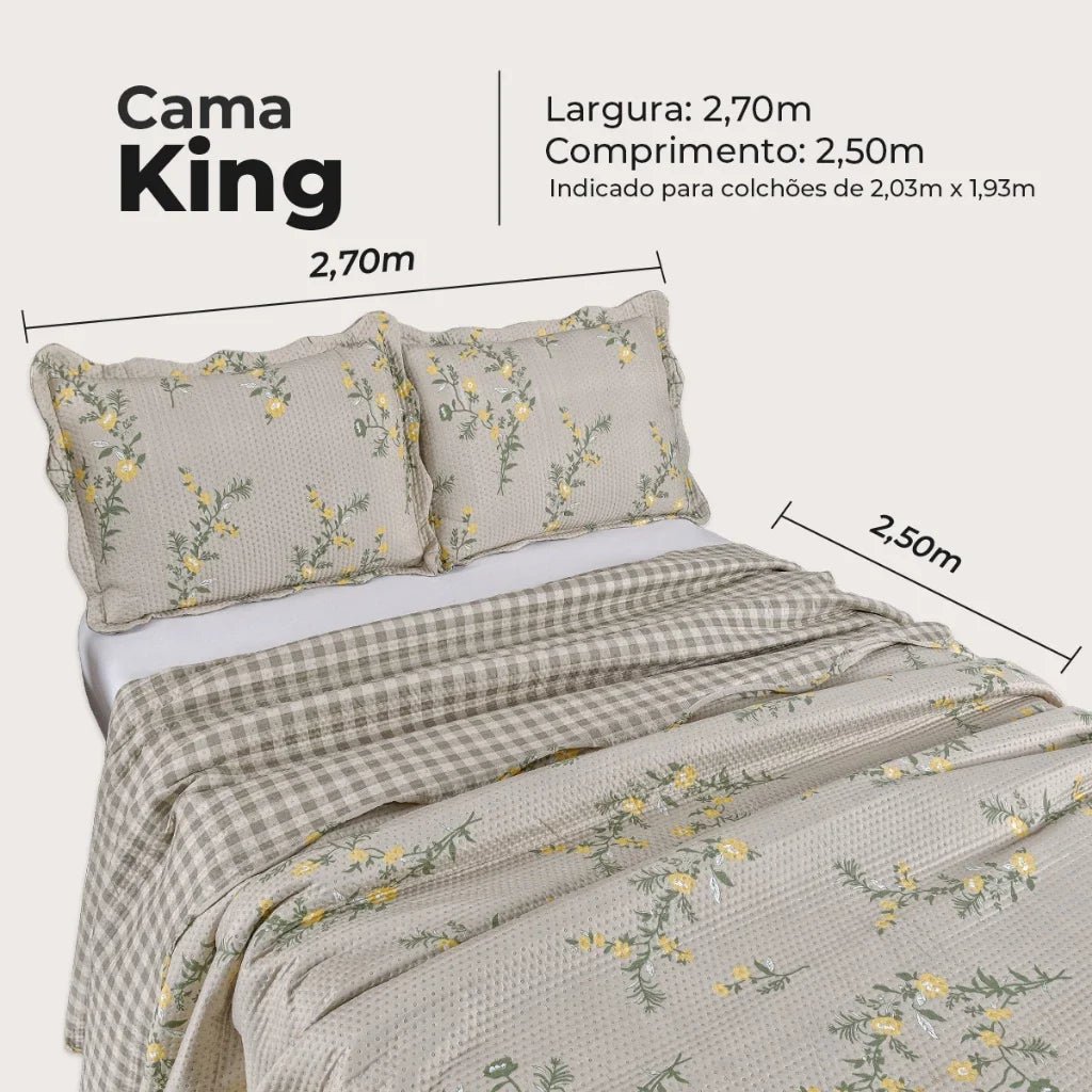 Kit Cobre Leito Bouti Noble Petals 3 Peças Dupla Face - Lora Enxovais