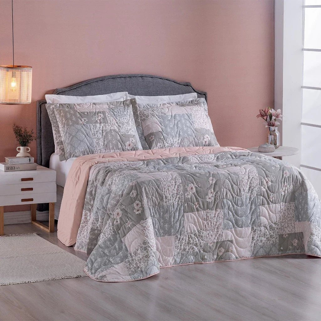 Kit Cobre Leito Mattel 3 Peças Matelassado Dupla Face - Lora Enxovais