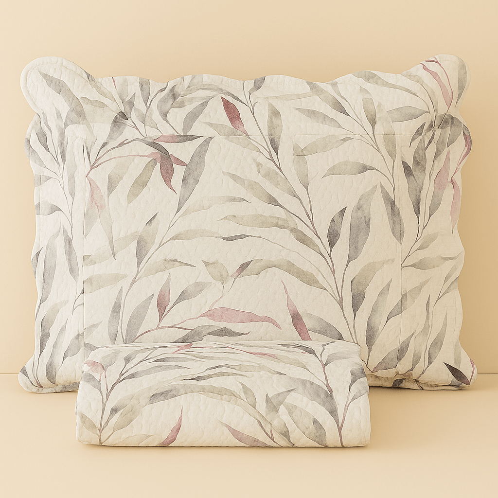 Kit Colcha Cobre Leito 3 Peças Dupla Face Estampado Floral Garden - Lora Enxovais