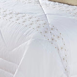 Kit Edredom De Luxo 11 Peças Damasco Cama Casal Queen King Percal 200 Fios - Lora Enxovais