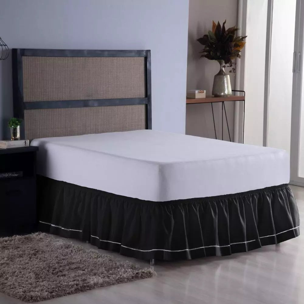 Saia Para Cama Box Casal/Queen Em Detalhe Ponto Palito - Lora Enxovais