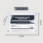 Kit 2 Travesseiro Extra Firme Hotel Collection Fibra Siliconada Premium