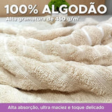 Toalha de Banho Wave em Jacquard 100% Algodão - 70cm x 1,40m - Alta Absorção, Macia e Volumosa, Pré-Lavada e Pré-Encolhida, Gramatura 450g/m², Acabamento de Luxo com Barrado Bordado (Azul) - Lora Enxovais