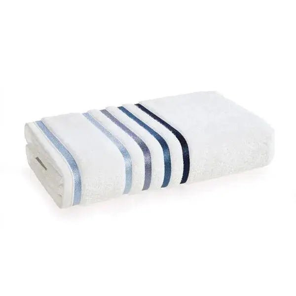 Toalha de Rosto Lumina Branco e Azul - Lora Enxovais